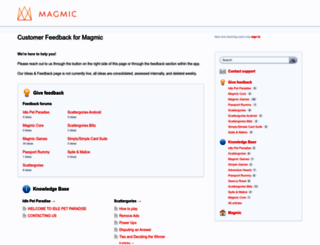 support.magmic.com screenshot