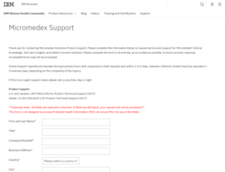 support.micromedex.com screenshot