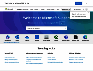 support.microsoft.com screenshot