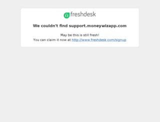 support.moneywizapp.com screenshot