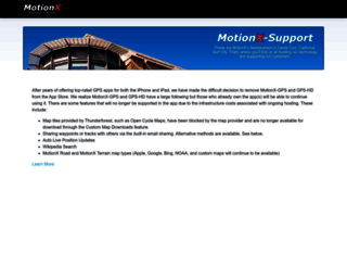support.motionx.com screenshot