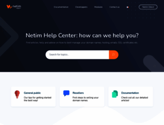 support.netim.com screenshot