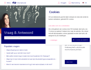 support.nsinternational.nl screenshot