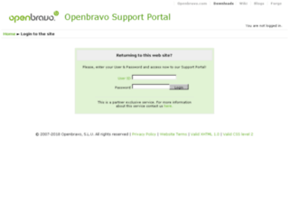 support.openbravo.com screenshot