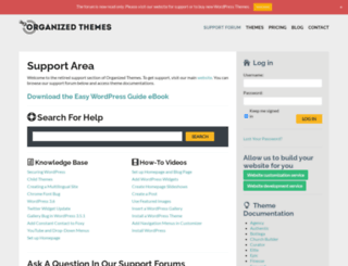 support.organizedthemes.com screenshot