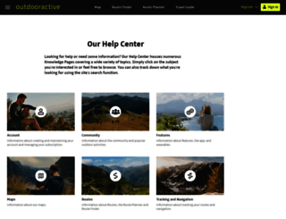 support.outdooractive.com screenshot