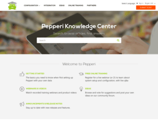 support.pepperi.com screenshot