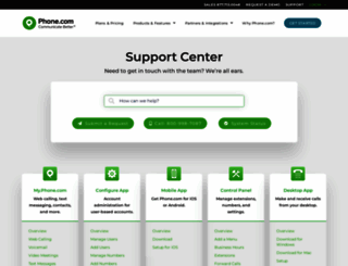 support.phone.com screenshot