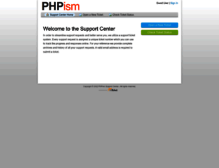 support.phpism.com screenshot