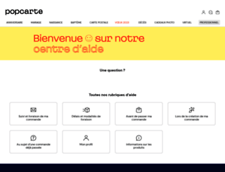 support.popcarte.com screenshot