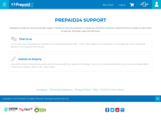 support.prepaid24.co.za screenshot