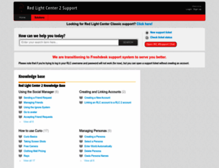 support.redlightcenter.com screenshot