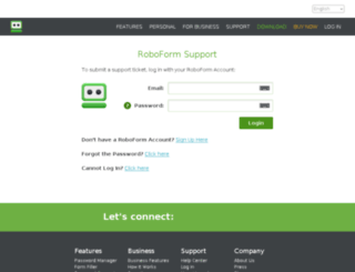 support.roboform.com screenshot
