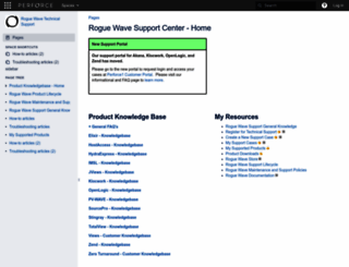 support.roguewave.com screenshot