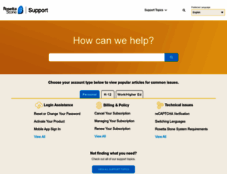 support.rosettastone.com screenshot