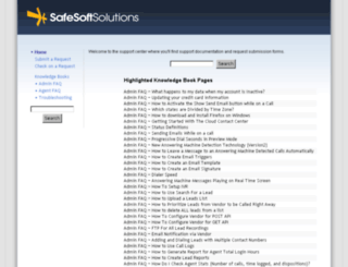 support.safesoftsolutions.com screenshot