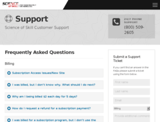 support.scienceofskill.com screenshot