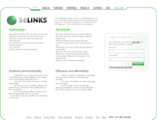 support.selinks.com screenshot