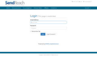 support.sendreach.com screenshot