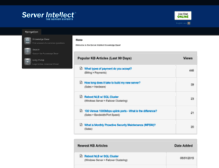 support.serverintellect.com screenshot
