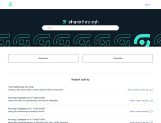 support.sharethrough.com screenshot