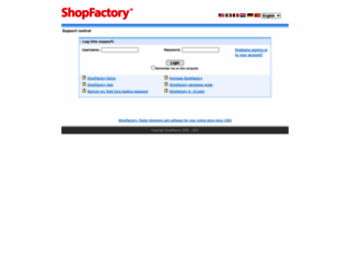 support.shopfactory.com screenshot