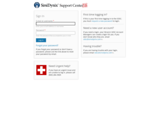 support.sirsidynix.com screenshot