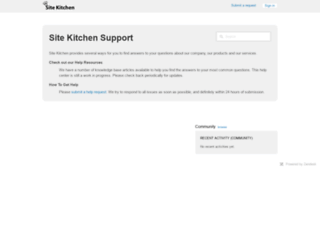 support.site-kitchen.com screenshot