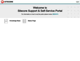 support.sitecore.net screenshot