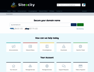 support.siteocity.com screenshot