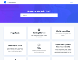 support.sitewrench.com screenshot