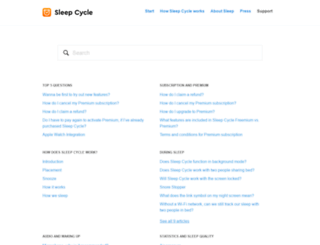 support.sleepcycle.com screenshot