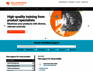 support.solarwinds.com screenshot