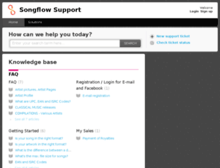 support.songflow.com screenshot
