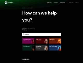 support.spotify.com screenshot