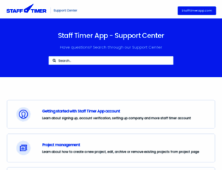support.stafftimerapp.com screenshot