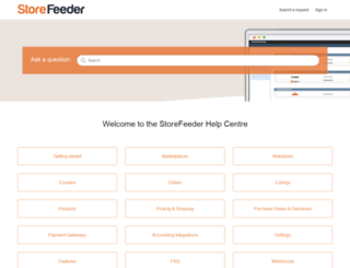 support.storefeeder.com screenshot
