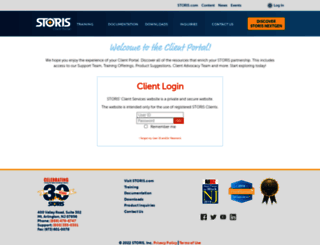 support.storis.com screenshot