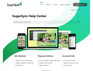 support.sugarsync.com screenshot