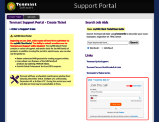 support.tenmast.com screenshot