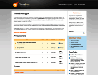 support.themeburn.com screenshot