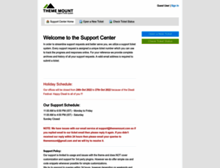 support.thememount.com screenshot