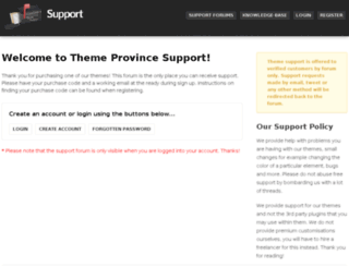 support.themeprovince.com screenshot