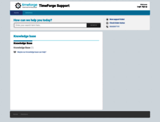 support.timeforge.com screenshot