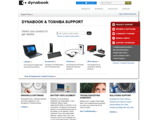support.toshiba.com screenshot