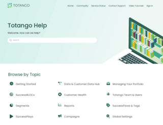 support.totango.com screenshot