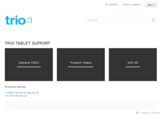 support.triotablets.com screenshot