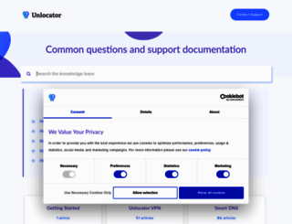 support.unlocator.com screenshot