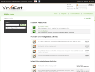 support.vevocart.com screenshot