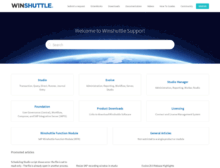 support.winshuttle.com screenshot